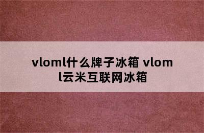 vloml什么牌子冰箱 vloml云米互联网冰箱